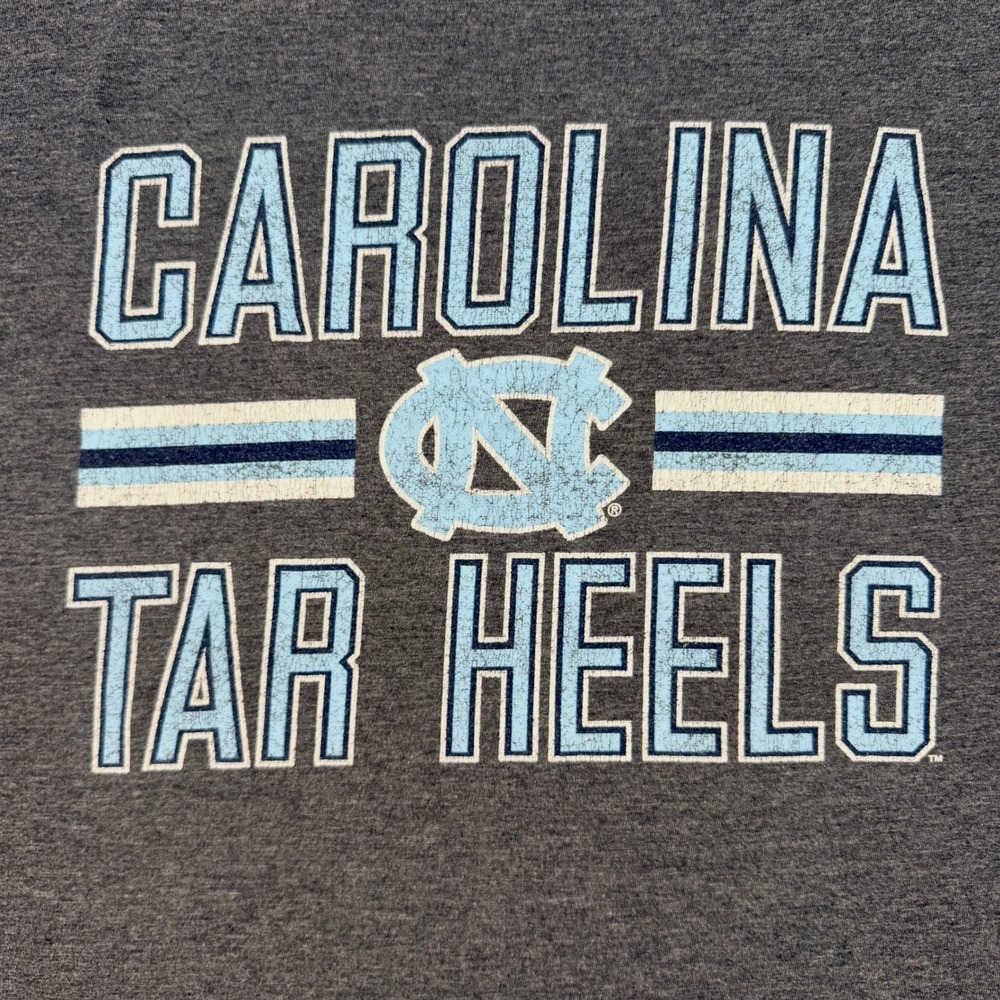 Gildan Softstyle UNC Carolina Tar Heels Mens Large Gray Graphic T-Shirt NCAA Lg
